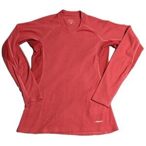 Patagonia Capilene 2 Base Layer Womens Small V Neck Thermal Shirt Waffle Knit